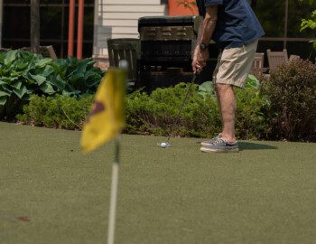 Man playing gold